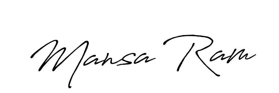 Create a beautiful signature design for name Mansa Ram. With this signature (Antro_Vectra_Bolder) fonts, you can make a handwritten signature for free. Mansa Ram signature style 7 images and pictures png