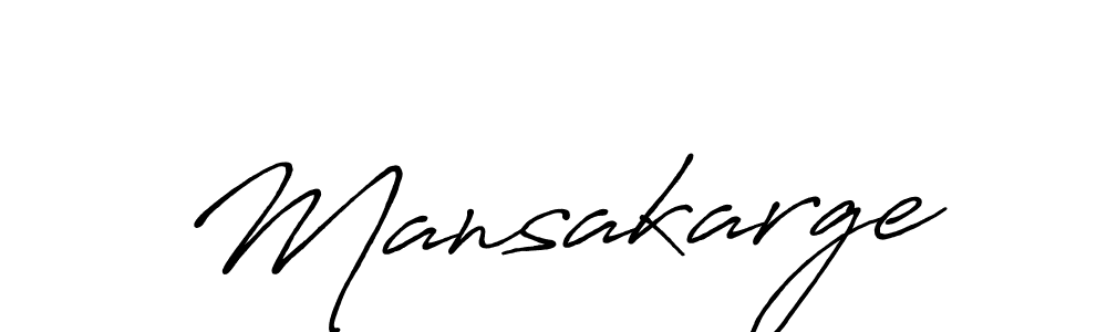 Use a signature maker to create a handwritten signature online. With this signature software, you can design (Antro_Vectra_Bolder) your own signature for name Mansakarge. Mansakarge signature style 7 images and pictures png