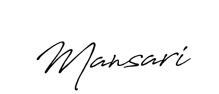 Also we have Mansari name is the best signature style. Create professional handwritten signature collection using Antro_Vectra_Bolder autograph style. Mansari signature style 7 images and pictures png