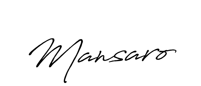 Use a signature maker to create a handwritten signature online. With this signature software, you can design (Antro_Vectra_Bolder) your own signature for name Mansaro. Mansaro signature style 7 images and pictures png