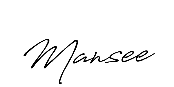 How to make Mansee signature? Antro_Vectra_Bolder is a professional autograph style. Create handwritten signature for Mansee name. Mansee signature style 7 images and pictures png