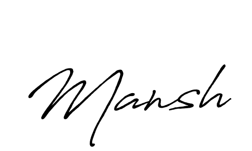 Mansh stylish signature style. Best Handwritten Sign (Antro_Vectra_Bolder) for my name. Handwritten Signature Collection Ideas for my name Mansh. Mansh signature style 7 images and pictures png