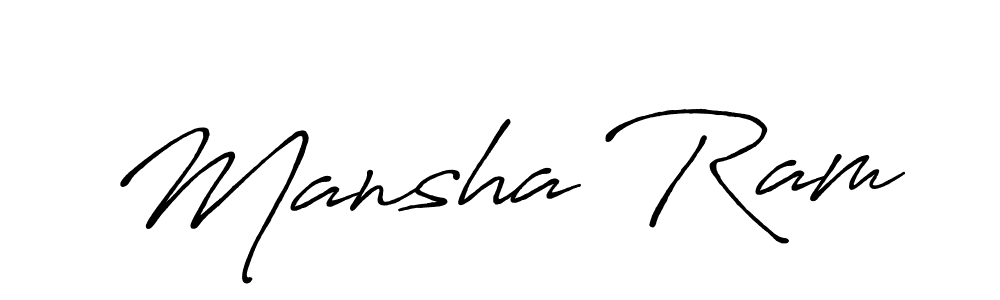 Make a beautiful signature design for name Mansha Ram. Use this online signature maker to create a handwritten signature for free. Mansha Ram signature style 7 images and pictures png