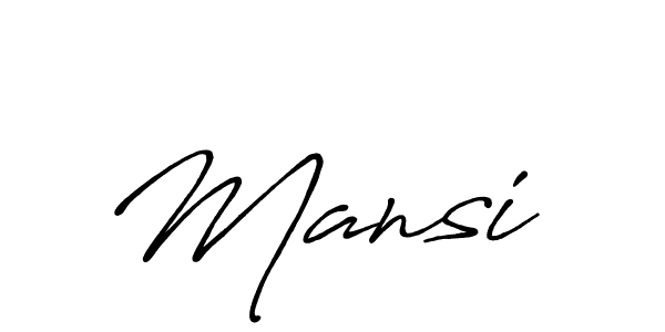 The best way (Antro_Vectra_Bolder) to make a short signature is to pick only two or three words in your name. The name Mansi  include a total of six letters. For converting this name. Mansi  signature style 7 images and pictures png