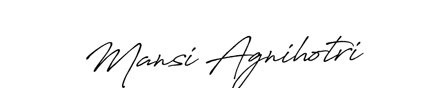 Use a signature maker to create a handwritten signature online. With this signature software, you can design (Antro_Vectra_Bolder) your own signature for name Mansi Agnihotri. Mansi Agnihotri signature style 7 images and pictures png
