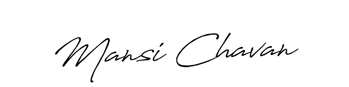 Make a beautiful signature design for name Mansi Chavan. With this signature (Antro_Vectra_Bolder) style, you can create a handwritten signature for free. Mansi Chavan signature style 7 images and pictures png