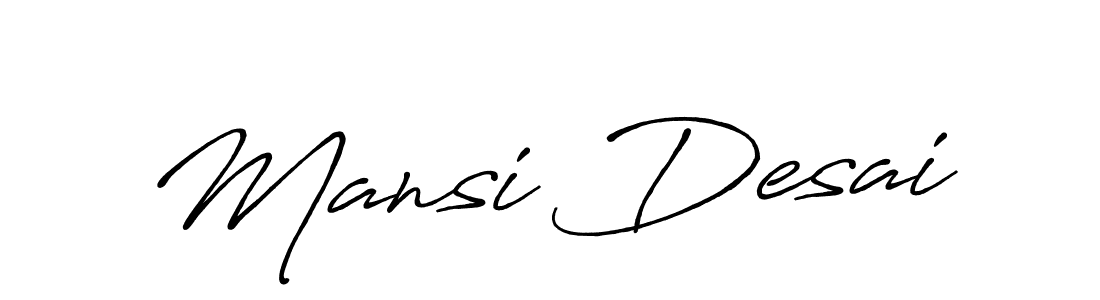 Also we have Mansi Desai name is the best signature style. Create professional handwritten signature collection using Antro_Vectra_Bolder autograph style. Mansi Desai signature style 7 images and pictures png