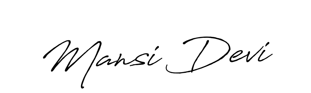Also You can easily find your signature by using the search form. We will create Mansi Devi name handwritten signature images for you free of cost using Antro_Vectra_Bolder sign style. Mansi Devi signature style 7 images and pictures png