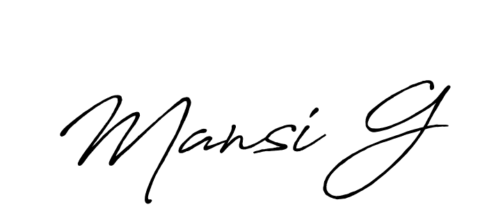 You can use this online signature creator to create a handwritten signature for the name Mansi G. This is the best online autograph maker. Mansi G signature style 7 images and pictures png