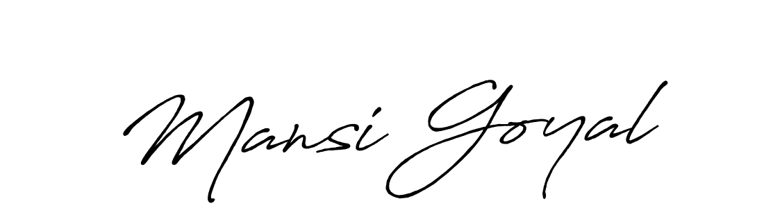 Make a beautiful signature design for name Mansi Goyal. Use this online signature maker to create a handwritten signature for free. Mansi Goyal signature style 7 images and pictures png