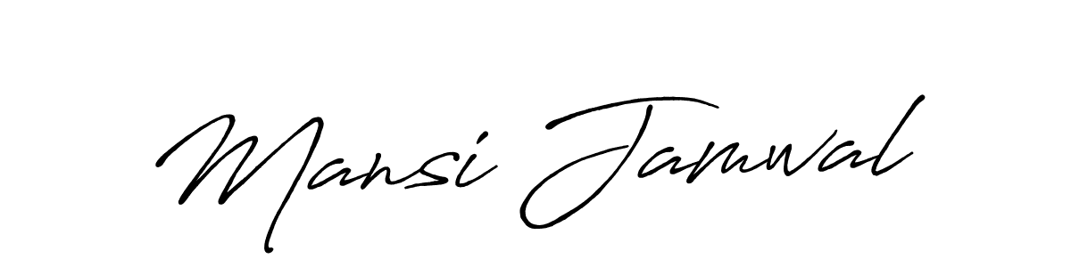 Mansi Jamwal stylish signature style. Best Handwritten Sign (Antro_Vectra_Bolder) for my name. Handwritten Signature Collection Ideas for my name Mansi Jamwal. Mansi Jamwal signature style 7 images and pictures png