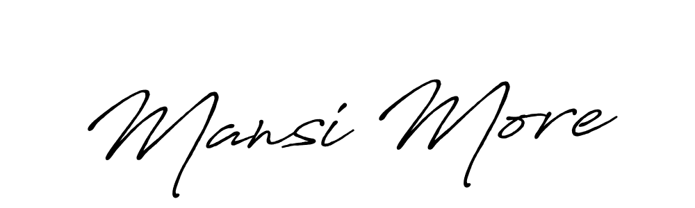 Make a beautiful signature design for name Mansi More. With this signature (Antro_Vectra_Bolder) style, you can create a handwritten signature for free. Mansi More signature style 7 images and pictures png