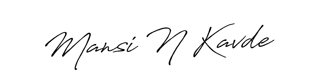 Similarly Antro_Vectra_Bolder is the best handwritten signature design. Signature creator online .You can use it as an online autograph creator for name Mansi N Kavde. Mansi N Kavde signature style 7 images and pictures png