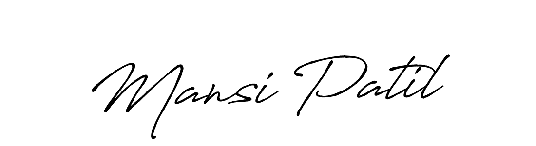 How to make Mansi Patil signature? Antro_Vectra_Bolder is a professional autograph style. Create handwritten signature for Mansi Patil name. Mansi Patil signature style 7 images and pictures png