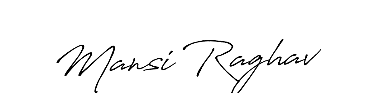 It looks lik you need a new signature style for name Mansi Raghav. Design unique handwritten (Antro_Vectra_Bolder) signature with our free signature maker in just a few clicks. Mansi Raghav signature style 7 images and pictures png