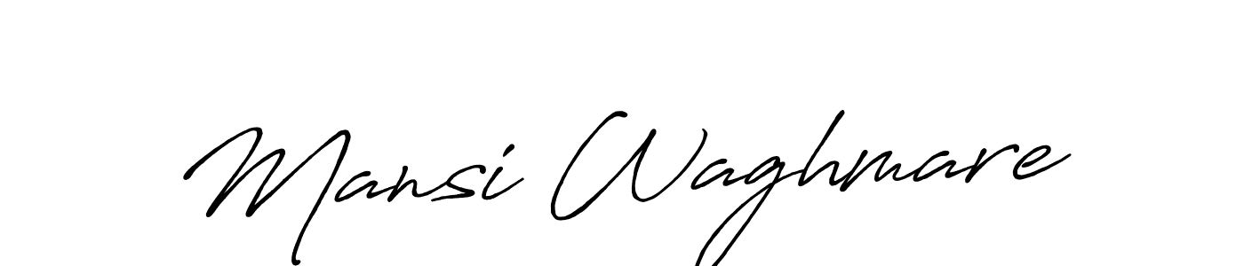Mansi Waghmare stylish signature style. Best Handwritten Sign (Antro_Vectra_Bolder) for my name. Handwritten Signature Collection Ideas for my name Mansi Waghmare. Mansi Waghmare signature style 7 images and pictures png