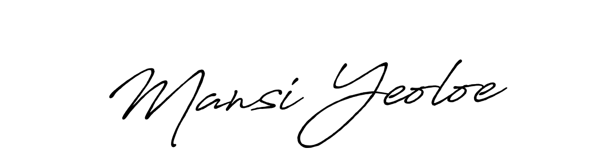 Antro_Vectra_Bolder is a professional signature style that is perfect for those who want to add a touch of class to their signature. It is also a great choice for those who want to make their signature more unique. Get Mansi Yeoloe name to fancy signature for free. Mansi Yeoloe signature style 7 images and pictures png