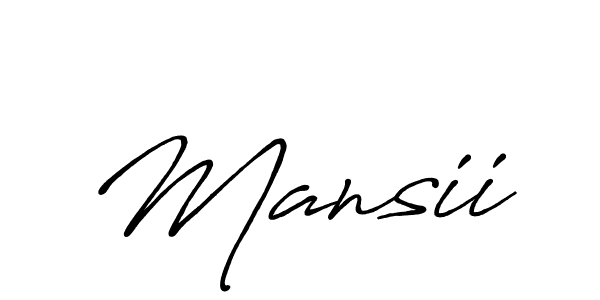 How to make Mansii signature? Antro_Vectra_Bolder is a professional autograph style. Create handwritten signature for Mansii name. Mansii signature style 7 images and pictures png