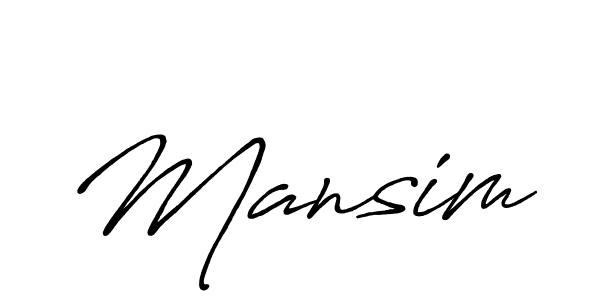 Use a signature maker to create a handwritten signature online. With this signature software, you can design (Antro_Vectra_Bolder) your own signature for name Mansim. Mansim signature style 7 images and pictures png