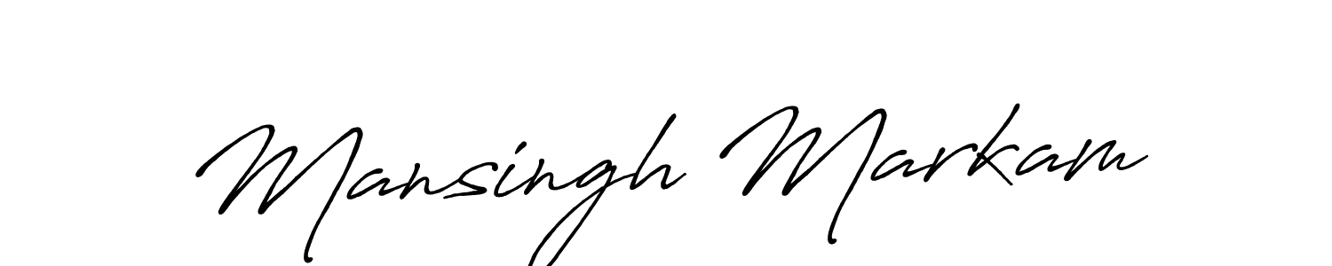 How to make Mansingh Markam name signature. Use Antro_Vectra_Bolder style for creating short signs online. This is the latest handwritten sign. Mansingh Markam signature style 7 images and pictures png