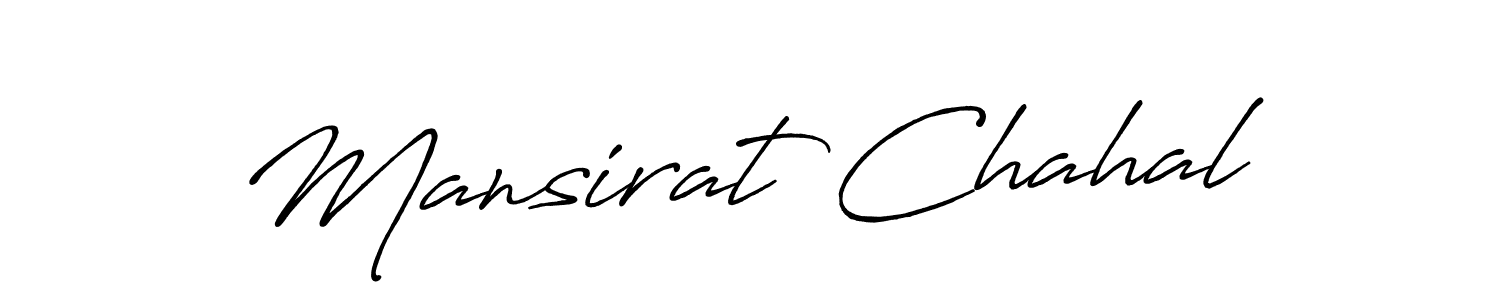 Make a short Mansirat Chahal signature style. Manage your documents anywhere anytime using Antro_Vectra_Bolder. Create and add eSignatures, submit forms, share and send files easily. Mansirat Chahal signature style 7 images and pictures png