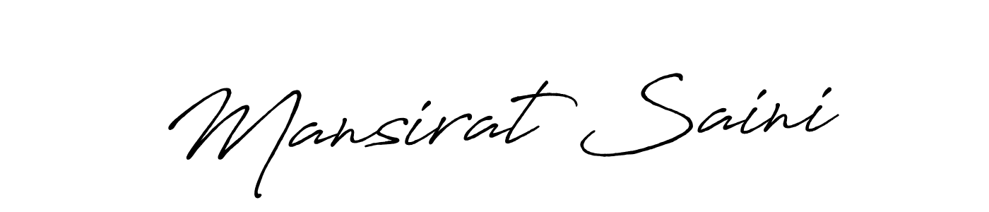 How to make Mansirat Saini signature? Antro_Vectra_Bolder is a professional autograph style. Create handwritten signature for Mansirat Saini name. Mansirat Saini signature style 7 images and pictures png