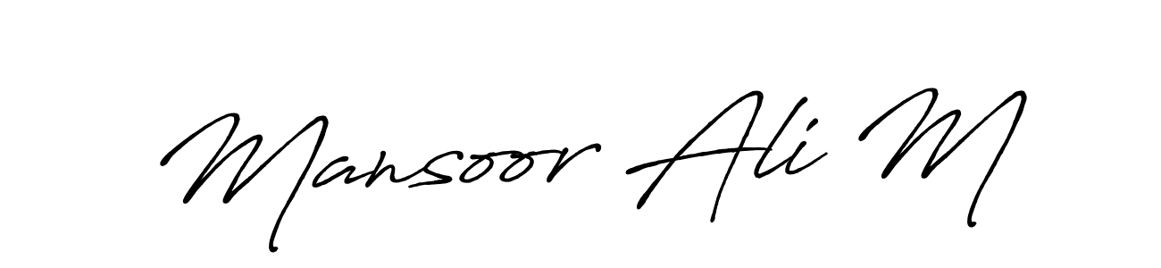 Make a beautiful signature design for name Mansoor Ali M. Use this online signature maker to create a handwritten signature for free. Mansoor Ali M signature style 7 images and pictures png