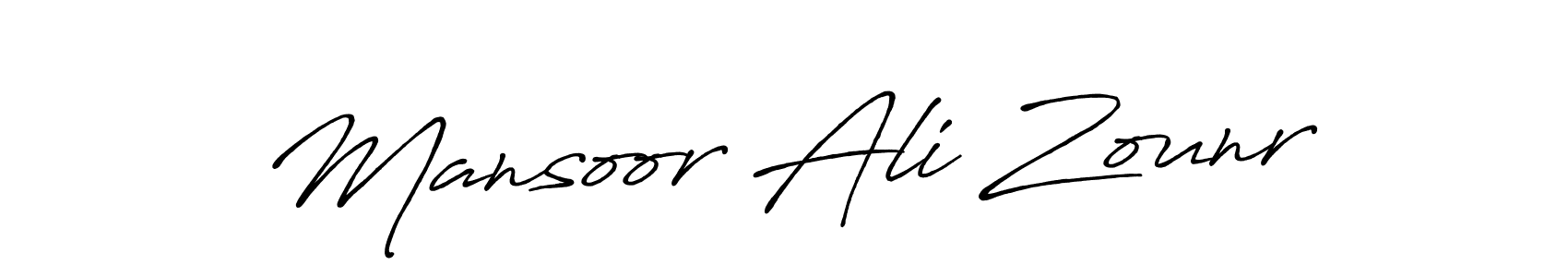 Also we have Mansoor Ali Zounr name is the best signature style. Create professional handwritten signature collection using Antro_Vectra_Bolder autograph style. Mansoor Ali Zounr signature style 7 images and pictures png