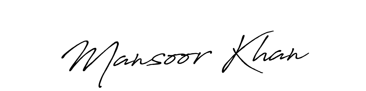 Use a signature maker to create a handwritten signature online. With this signature software, you can design (Antro_Vectra_Bolder) your own signature for name Mansoor Khan. Mansoor Khan signature style 7 images and pictures png