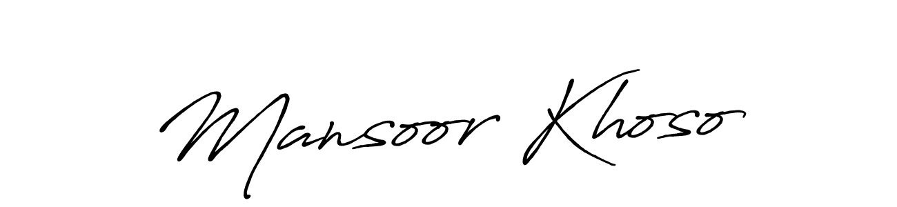 Also You can easily find your signature by using the search form. We will create Mansoor Khoso name handwritten signature images for you free of cost using Antro_Vectra_Bolder sign style. Mansoor Khoso signature style 7 images and pictures png