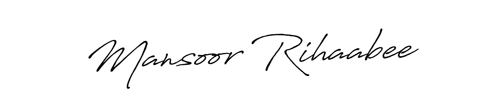 Make a beautiful signature design for name Mansoor Rihaabee. Use this online signature maker to create a handwritten signature for free. Mansoor Rihaabee signature style 7 images and pictures png