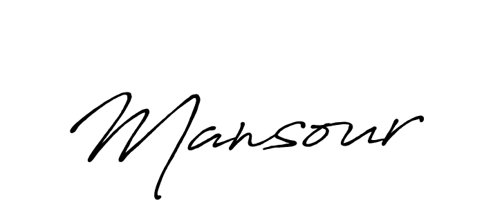 Create a beautiful signature design for name Mansour. With this signature (Antro_Vectra_Bolder) fonts, you can make a handwritten signature for free. Mansour signature style 7 images and pictures png