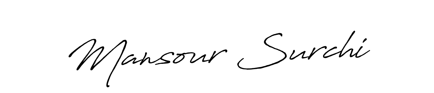 You should practise on your own different ways (Antro_Vectra_Bolder) to write your name (Mansour Surchi) in signature. don't let someone else do it for you. Mansour Surchi signature style 7 images and pictures png