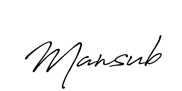 How to make Mansub name signature. Use Antro_Vectra_Bolder style for creating short signs online. This is the latest handwritten sign. Mansub signature style 7 images and pictures png