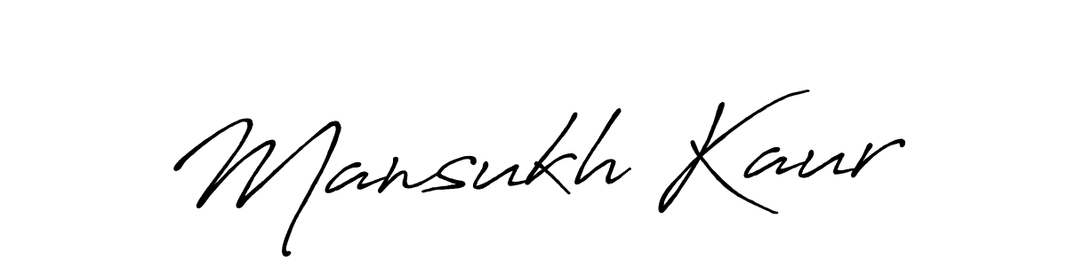 Design your own signature with our free online signature maker. With this signature software, you can create a handwritten (Antro_Vectra_Bolder) signature for name Mansukh Kaur. Mansukh Kaur signature style 7 images and pictures png