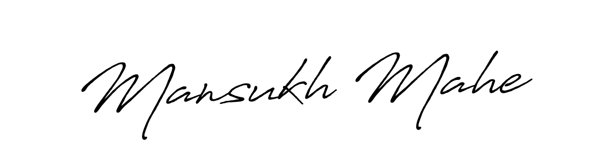 Here are the top 10 professional signature styles for the name Mansukh Mahe. These are the best autograph styles you can use for your name. Mansukh Mahe signature style 7 images and pictures png