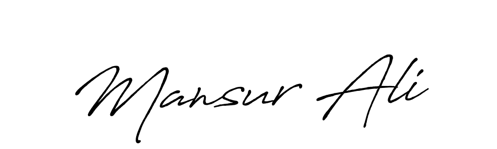 Also we have Mansur Ali name is the best signature style. Create professional handwritten signature collection using Antro_Vectra_Bolder autograph style. Mansur Ali signature style 7 images and pictures png