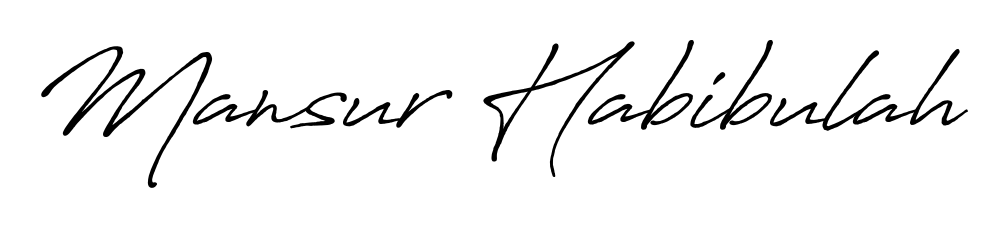 A stylish, flowing autograph style designed for name Mansur Habibulah using Antro_Vectra_Bolder typography. Perfect for digital creative projects. Mansur Habibulah signature style 7 images and pictures png
