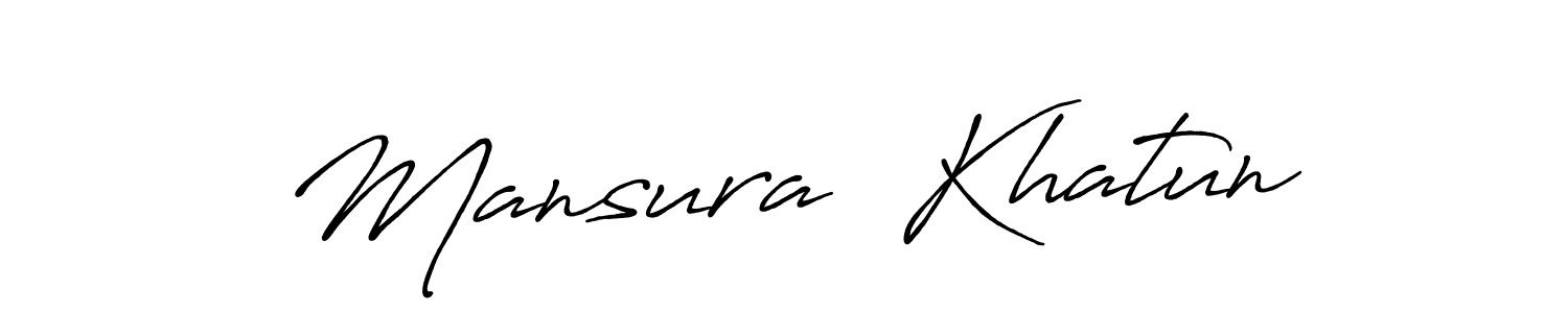 How to make Mansura  Khatun name signature. Use Antro_Vectra_Bolder style for creating short signs online. This is the latest handwritten sign. Mansura  Khatun signature style 7 images and pictures png