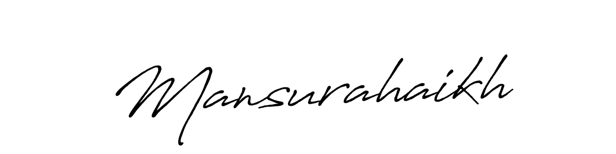 Also we have Mansurahaikh name is the best signature style. Create professional handwritten signature collection using Antro_Vectra_Bolder autograph style. Mansurahaikh signature style 7 images and pictures png