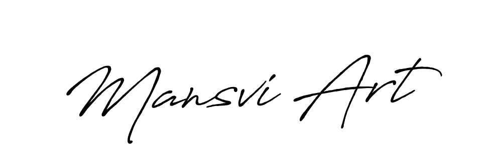 Make a beautiful signature design for name Mansvi Art. With this signature (Antro_Vectra_Bolder) style, you can create a handwritten signature for free. Mansvi Art signature style 7 images and pictures png