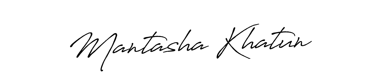 How to make Mantasha Khatun name signature. Use Antro_Vectra_Bolder style for creating short signs online. This is the latest handwritten sign. Mantasha Khatun signature style 7 images and pictures png