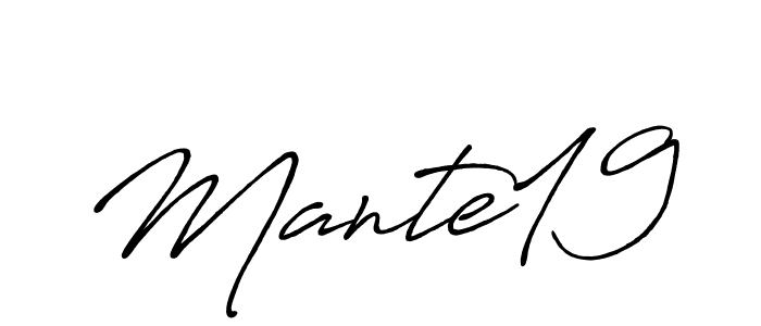 Antro_Vectra_Bolder is a professional signature style that is perfect for those who want to add a touch of class to their signature. It is also a great choice for those who want to make their signature more unique. Get Mante19 name to fancy signature for free. Mante19 signature style 7 images and pictures png