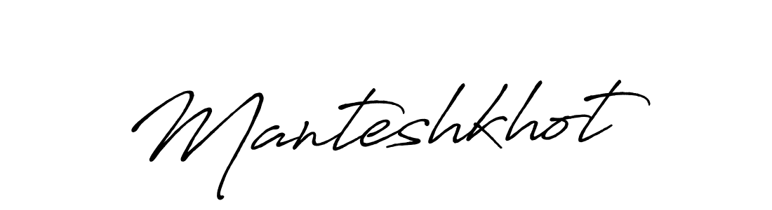 Design your own signature with our free online signature maker. With this signature software, you can create a handwritten (Antro_Vectra_Bolder) signature for name Manteshkhot. Manteshkhot signature style 7 images and pictures png