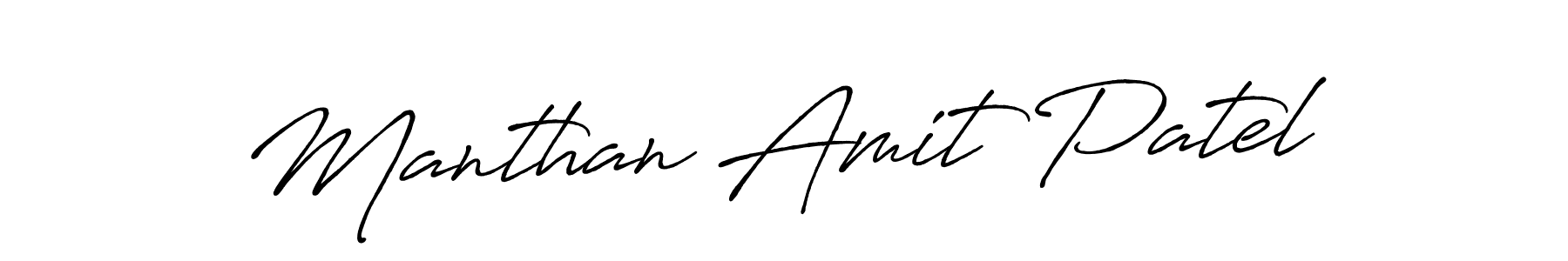 Create a beautiful signature design for name Manthan Amit Patel. With this signature (Antro_Vectra_Bolder) fonts, you can make a handwritten signature for free. Manthan Amit Patel signature style 7 images and pictures png