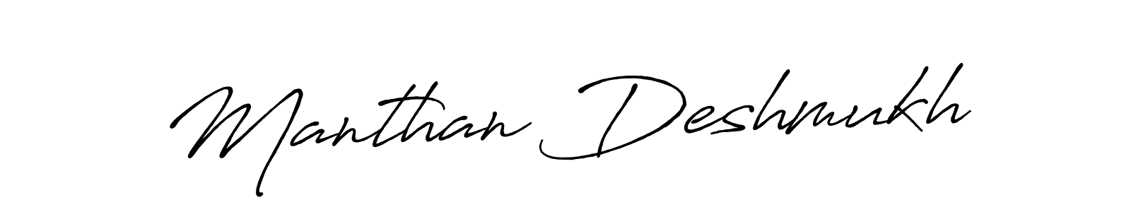 Manthan Deshmukh stylish signature style. Best Handwritten Sign (Antro_Vectra_Bolder) for my name. Handwritten Signature Collection Ideas for my name Manthan Deshmukh. Manthan Deshmukh signature style 7 images and pictures png