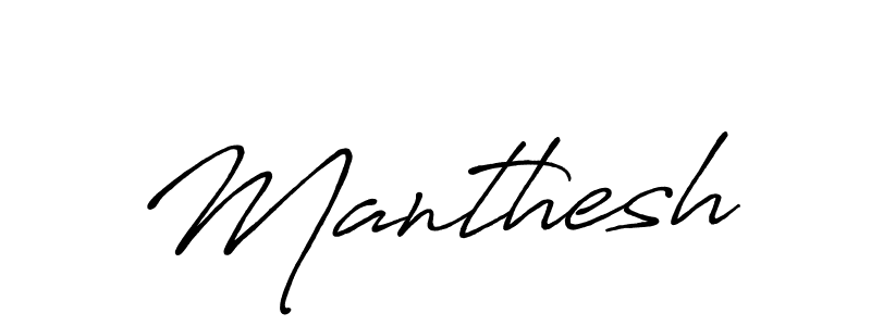 Also we have Manthesh name is the best signature style. Create professional handwritten signature collection using Antro_Vectra_Bolder autograph style. Manthesh signature style 7 images and pictures png