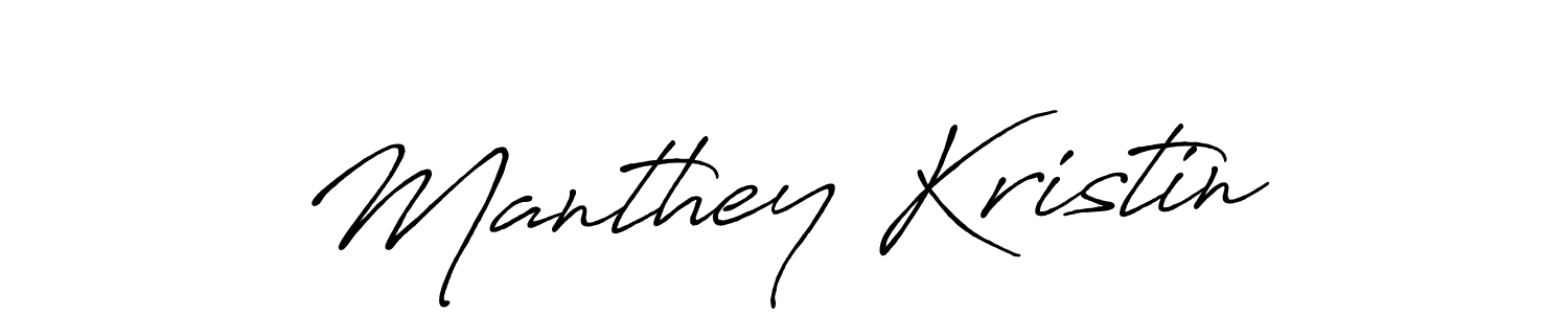 Make a beautiful signature design for name Manthey Kristin. With this signature (Antro_Vectra_Bolder) style, you can create a handwritten signature for free. Manthey Kristin signature style 7 images and pictures png