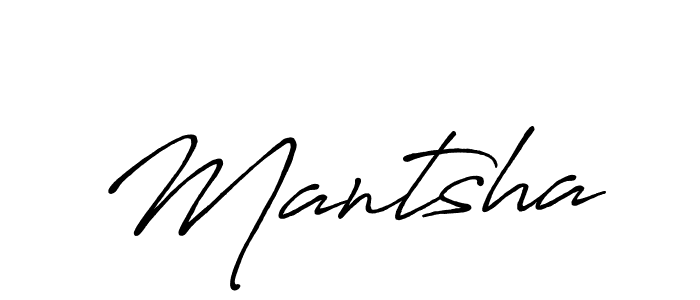 Design your own signature with our free online signature maker. With this signature software, you can create a handwritten (Antro_Vectra_Bolder) signature for name Mantsha. Mantsha signature style 7 images and pictures png