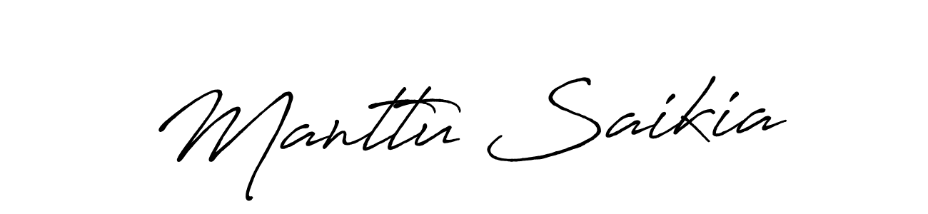 Create a beautiful signature design for name Manttu Saikia. With this signature (Antro_Vectra_Bolder) fonts, you can make a handwritten signature for free. Manttu Saikia signature style 7 images and pictures png
